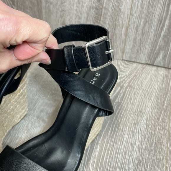 Bamboo Espadrille High Wedge Platform Heel Square Toe Ankle Strap Sandals 8 - Picture 7 of 14